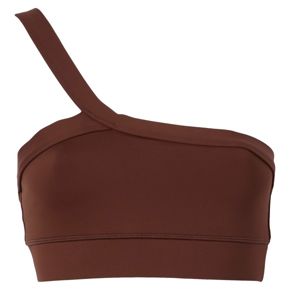 NWT IVL collective One Shoulder sports Bra downtown brown athleisure lifting gym - Picture 2 of 8